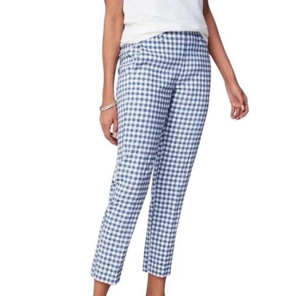 J. Jill Pants - ❤️ J. Jill Blue Checkered Ankle Pants